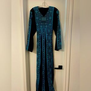 Embroidered Traditional Jordanian Dress- Hand-stitched.